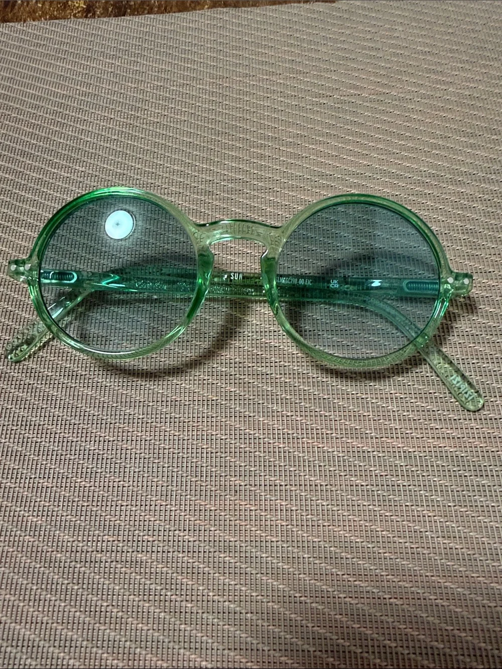 IZIPIZI Green Round Sunglasses - Sweet Sunset
